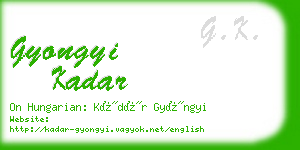 gyongyi kadar business card